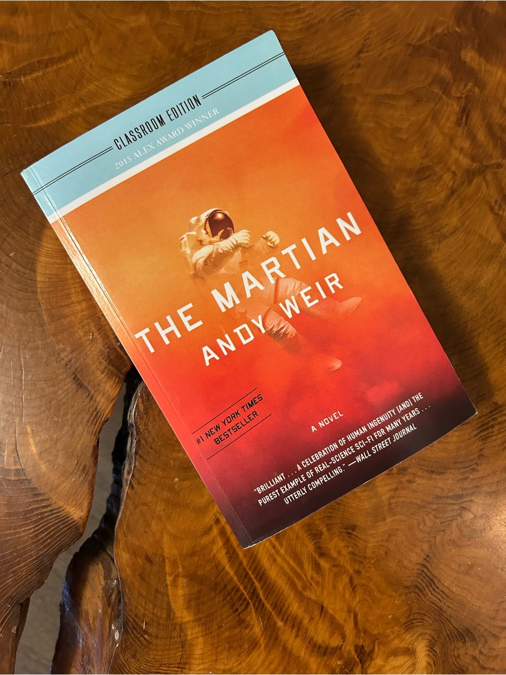 The Martian by Andy Weir Teacher large font Paperback Edition.